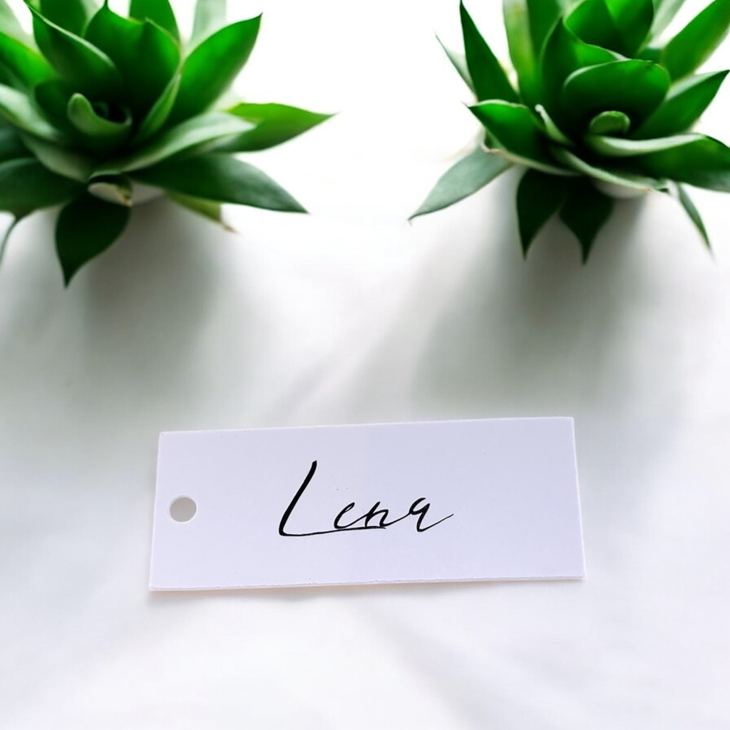 Label rechthoek klein - naam evenwijdig met lange zijde