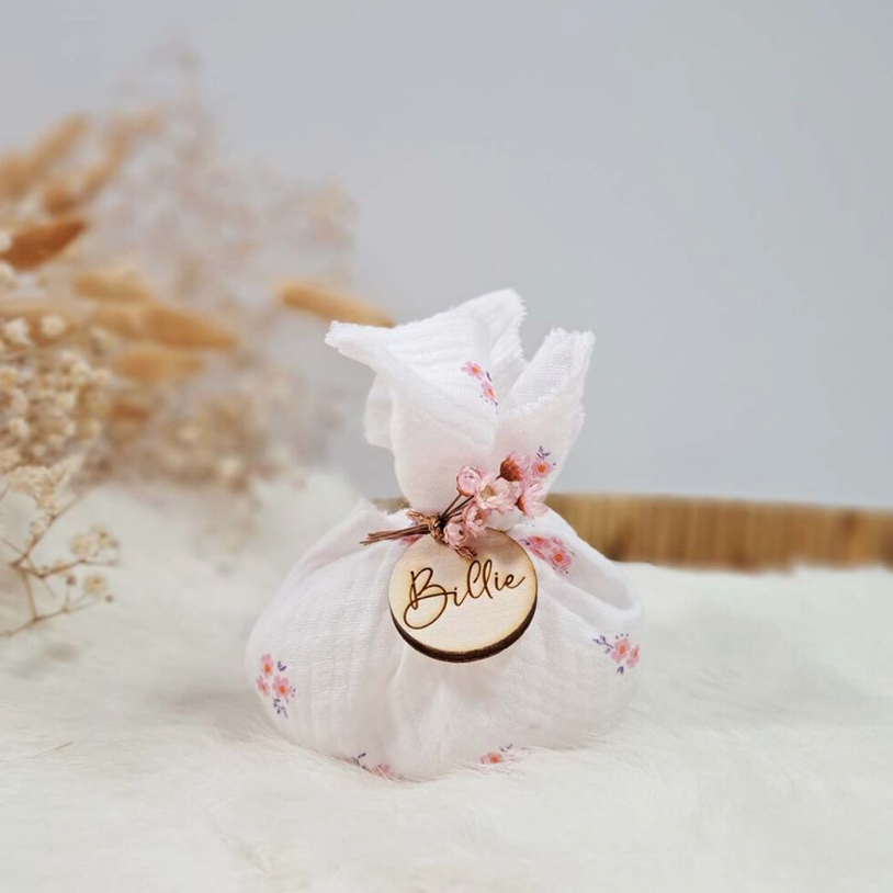 Tetra doekje - pink flower - €1,41/st - set van 24