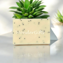 Natuurzeep crème wit met poppy seeds gepersonaliseerd – €3,75/st – set van 20