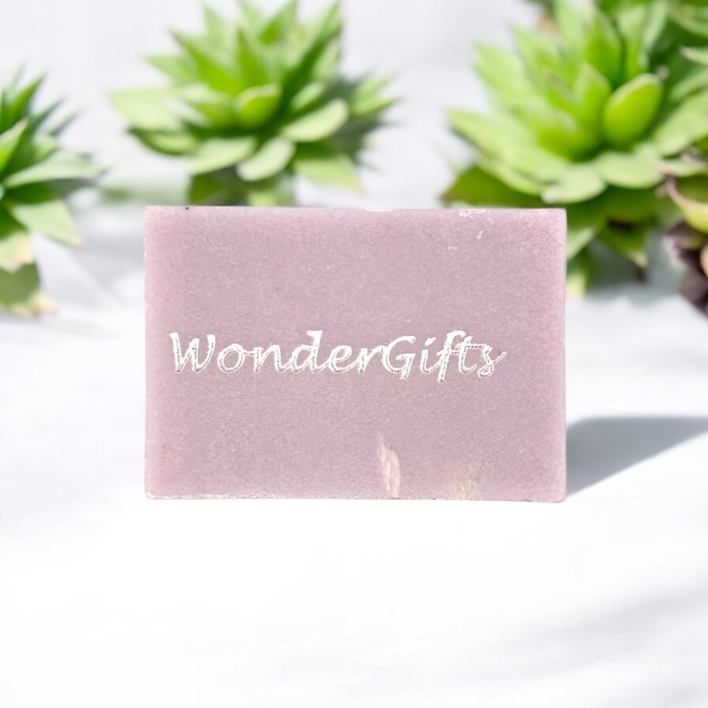 Natuurzeep lila gepersonaliseerd – €3,75/st – set van 20