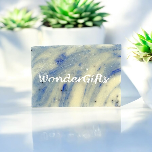 Natuurzeep lichtblauw gepersonaliseerd – €3,75/st – set van 20